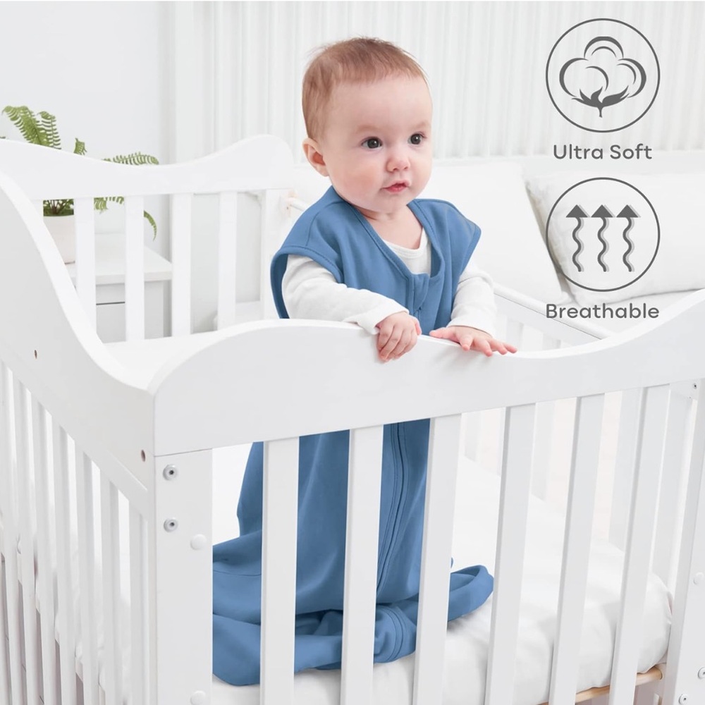 YOOFOSS Baby Sleep Sack 18-24 Months Wearable Blanket 2-Way Zipper Blue NEW